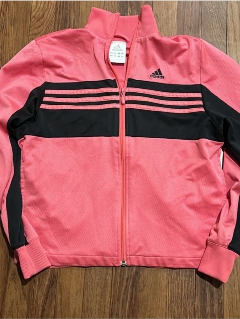 Vintage adidas Pink and Black Full- Zip Track Jacket